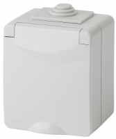 ЭРА Эксперт 11-2602-03 роз. 2P+E IP65, шторки, 16A-250В, ОУ, серый (10/100/1600) 2255