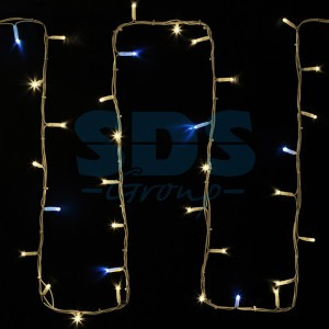 Гирлянда-нить ул. Дюраплей 200LED т.-белый 20м. мерц.кажд5, бел.кауч (б/п677589) 315-186 Neon Night