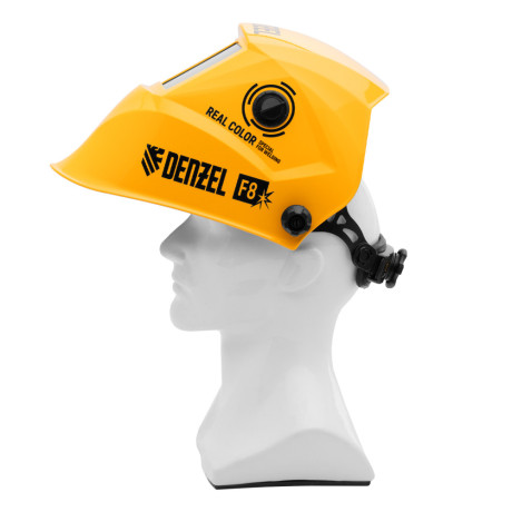 Щиток защитный лицевой (маска сварщика) F8, см. окно 100х50, Real Color, DIN4/5-8/9-13// Denzel