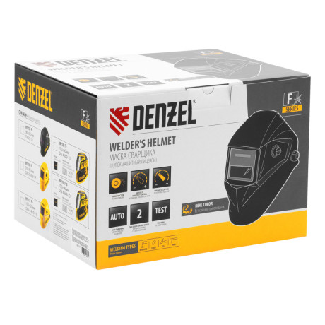 Щиток защитный лицевой (маска сварщика) F8, см. окно 100х50, Real Color, DIN4/5-8/9-13// Denzel