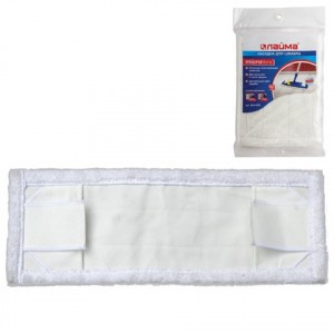 Насадка МОП плоская 40 см д/швабры, карманы/уши (ТИП У/К) микрофибра, евроуп. Лайма 601479