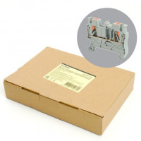 Stekker зажим самозажимной 2-х проводный проходной ЗНИ 2,5мм2 LD572-1-25 (JXB PT 2,5) серый 49241