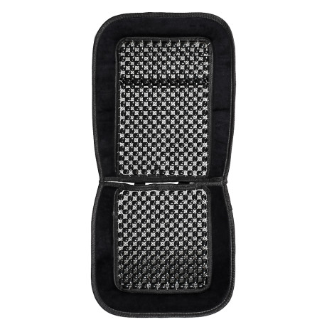 ЕРМАК Массажер 92x44см, деревянные шарики на ткани, черный, 020