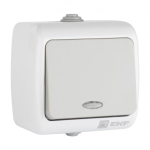 EKF Мурманск выкл. ОУ  1 мест. 1кл. серый, 10А, (инд., IP54) EFV10-121-30-54