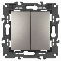 ЭРА Elegance мех. выкл. СУ 2 кл. 10A титан 14-1104-16 65803