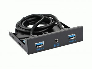 Планка USB 3.0 на переднюю панель 3.5" Gembird, 2xUSB-A 3.0 + 1xHD audio