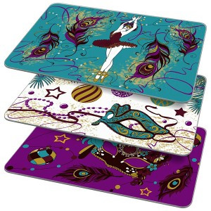 Доска разделочная "Карнавал", 18*28см, стекло RG48-67 Мультидом