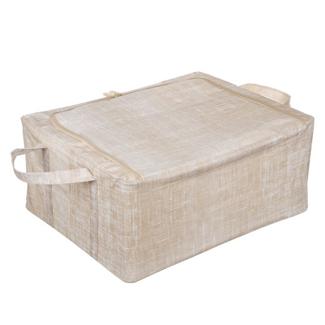 Короб жесткий тм VETTA ЛЁН, складной метал.каркас,полиэстер, 50х40х22см, бежевый