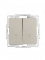 Lezard VESNA мех. выкл. СУ 2 кл. 10А (проходн.) титан (корп. ABS)  742-3788-106