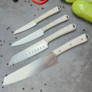 Набор ножей 4предм Баланс (поворской, универсальный, д/овощей,сантоку) ручки пластик TR-22106 TalleR