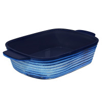 Форма для запекания и сервировки прямоугольная 28,7х17,3х6,1см тм MILLIMI синий, керамика