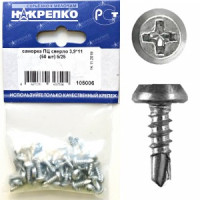 Саморез полусферический со сверлом 3,9*11 (50 шт BL) (цена за уп) НАКРЕПКО 105006