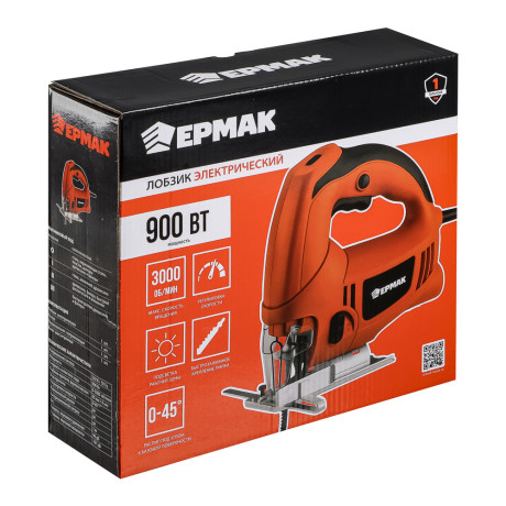 ЕРМАК Лобзик электр. ЛЭ-650/Б, 650Вт, б/з патрон, рег. скорости, 0-3000 ход/мин, маятн. Ход