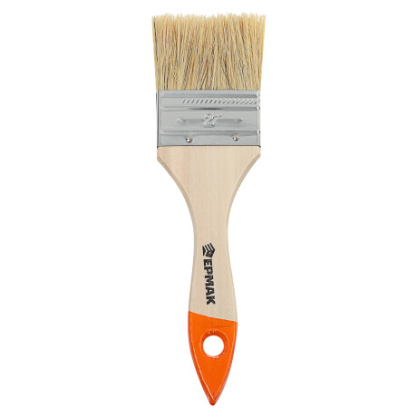 ЕРМАК Кисть малярная плоская "Бейсик" нат. щетина 2" (50мм)