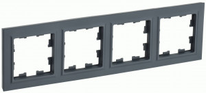 IEK BRITE Рамка СУ 4 мест. РУ-4-БрГ графит BR-M42-K53