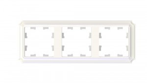 Systeme Electric AtlasDesign ANTIQUE рамка СУ 3 мест. ЖЕМЧУГ ATN100403 (5!)