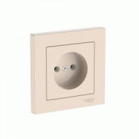 Systeme Electric ATLASDESIGN роз. СУ 1 мест., 16А (автоклеммы) БЕЖЕВЫЙ ATN000240S (15!)