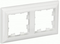 IEK BRITE Рамка СУ 2 мест. РУ-2-Бр пластик белый/белый BR-M22-12-K01