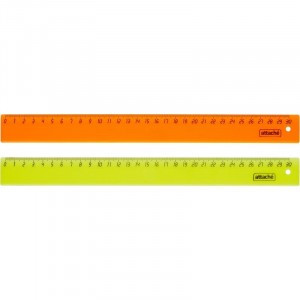 Линейка 30см Attache Economy 2 шт/уп цвет в ассортименте 744220