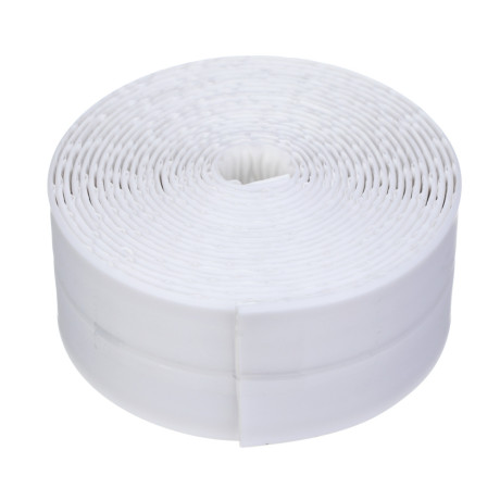 ЕРМАК Лента бордюрная самоклеящаяся белая 38ммх3,35м, полиэтилен