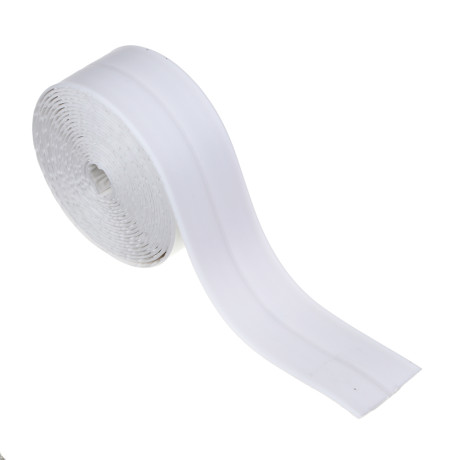 ЕРМАК Лента бордюрная самоклеящаяся белая 38ммх3,35м, полиэтилен