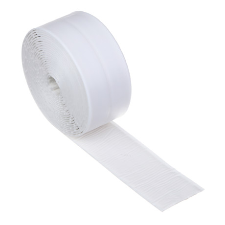 ЕРМАК Лента бордюрная самоклеящаяся белая 38ммх3,35м, полиэтилен