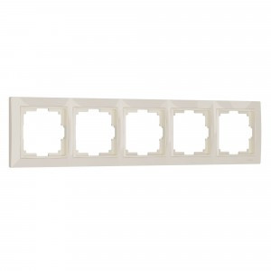 Werkel рамка СУ 5 мест. Snabb Basiс (слоновая кость, basiс)  (WL03-Frame-05 a036634)W0052003 a051292
