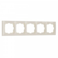 Werkel рамка СУ 5 мест. Snabb Basiс (слоновая кость, basiс)  (WL03-Frame-05 a036634)W0052003 a051292