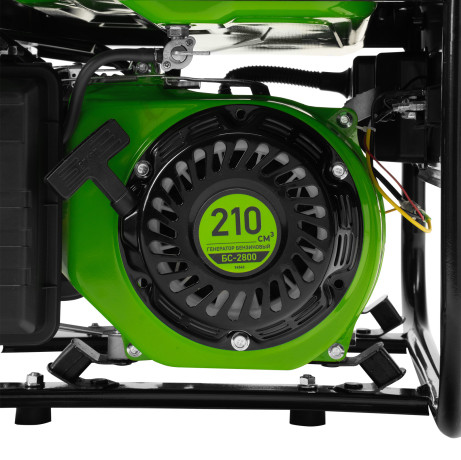 Генератор бензиновый БС-2800, 2.5 кВт, 230В, четырехтактный, 15 л, ручной стартер Сибртех