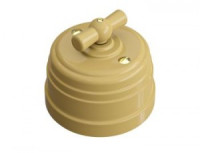 МЕЗОНИНЪ РЕТРО УСАДЬБА выкл. ОУ поворотн. 4 положения (1-2 кл.) песочное золото ABS-пл. GE30401-32