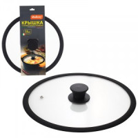 Крышка стеклянная C-type CAPPELLO-C, 24см, силикон.обод, силикон.ручка 3661 Mallony