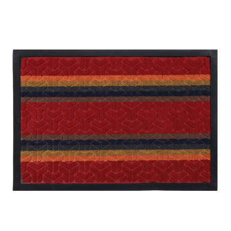 Коврик придверный яркая полоска тм VETTA, 40x60см, ворсовый с резиновой каймой, 4 диз.