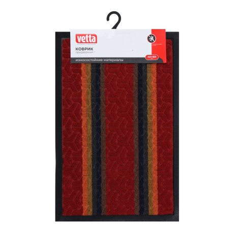 Коврик придверный яркая полоска тм VETTA, 40x60см, ворсовый с резиновой каймой, 4 диз.