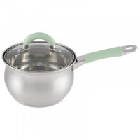 Ковш с крышкой MENTOLO, 1,9л, 16*9,5см, нерж.сталь, ручки с силиконом, 103575 Mallony