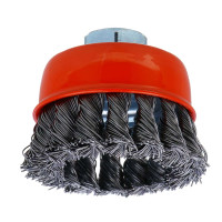 ЕРМАК Щетка чашечная для УШМ, плетеные пучки стальной проволоки 0,5мм, 65ммхМ14