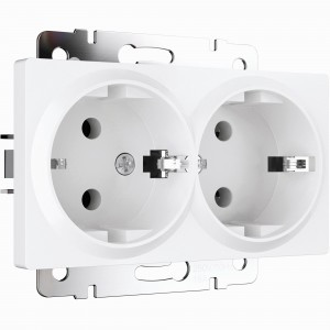 Werkel мех. роз. СУ 2 мест. 16A земля (белый матовый) W1172061 a062410