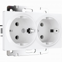 Werkel мех. роз. СУ 2 мест. 16A земля (белый матовый) W1172061 a062410