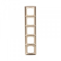 KRANZ DEA Рамка 5 мест. (горизонт.) Золотой Металлик KR-78-0319