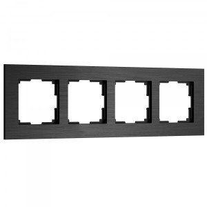 Werkel рамка СУ 4 мест.  AluMax (черный алюминий) W0043508 a066332