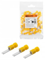 TDM наконечник штыревой плоский изол. НШПИ 4,0-6,0 желтый (50шт/уп, цена за уп) SQ0545-0006
