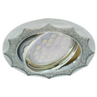 Ecola DL36 MR16 GU5.3 св-к литой повор.Звезда под стекл.Серебряный блеск/Хром 22x84 FS1613EFY (10!)