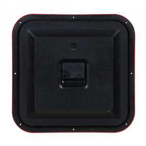 Часы настенные квадратные, пластиковая оправа, 29 см, 4 цвета (синий, черный, белый, красный)