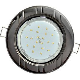 Ecola GX53 H4 св-к "6 полос" Черный хром 43x115 FB51H4ECB (10!)