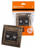 TDM Лама роз. СУ RJ11 2 мест. Телефонная старинная бронза SQ1815-0759