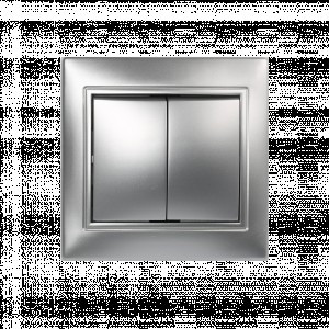 Smartbuy Венера выкл. СУ 2-клавишный 10А серебро,  (SBE-01s-10-SW2-0-c)