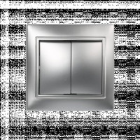 Smartbuy Венера выкл. СУ 2-клавишный 10А серебро,  (SBE-01s-10-SW2-0-c)