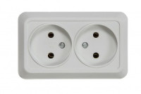 ASD/InHome BOLLETO роз. ОУ 2 мест. 16А бел. (керамика) 7102