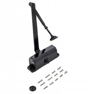 NOTEDO Доводчик дверной DC-100 легкий характер BLACK  до 120кг чёрный (10)