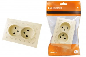 TDM Таймыр роз. СУ 2 мест. 10А  сл. кость (керам. осн.) (10!) SQ1814-0113