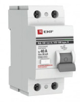 EKF PROxima выкл. дифферинциальный (УЗО) ВД-100 2P 40А 30мА тип A 4,5кА электр. elcb-2-40-30-e-a-pro